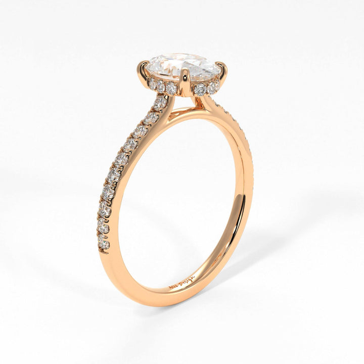 AGIDesignShop Doris Oval Moissanite  Engagement Ring