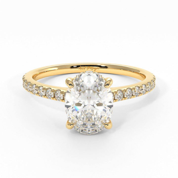 AGIDesignShop Doris Oval Moissanite  Engagement Ring