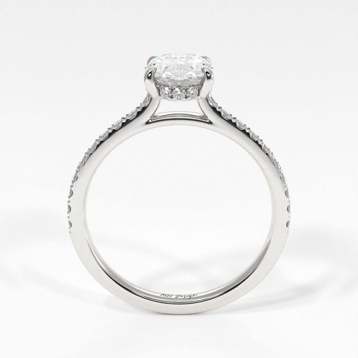 AGIDesignShop Doris Oval Moissanite  Engagement Ring