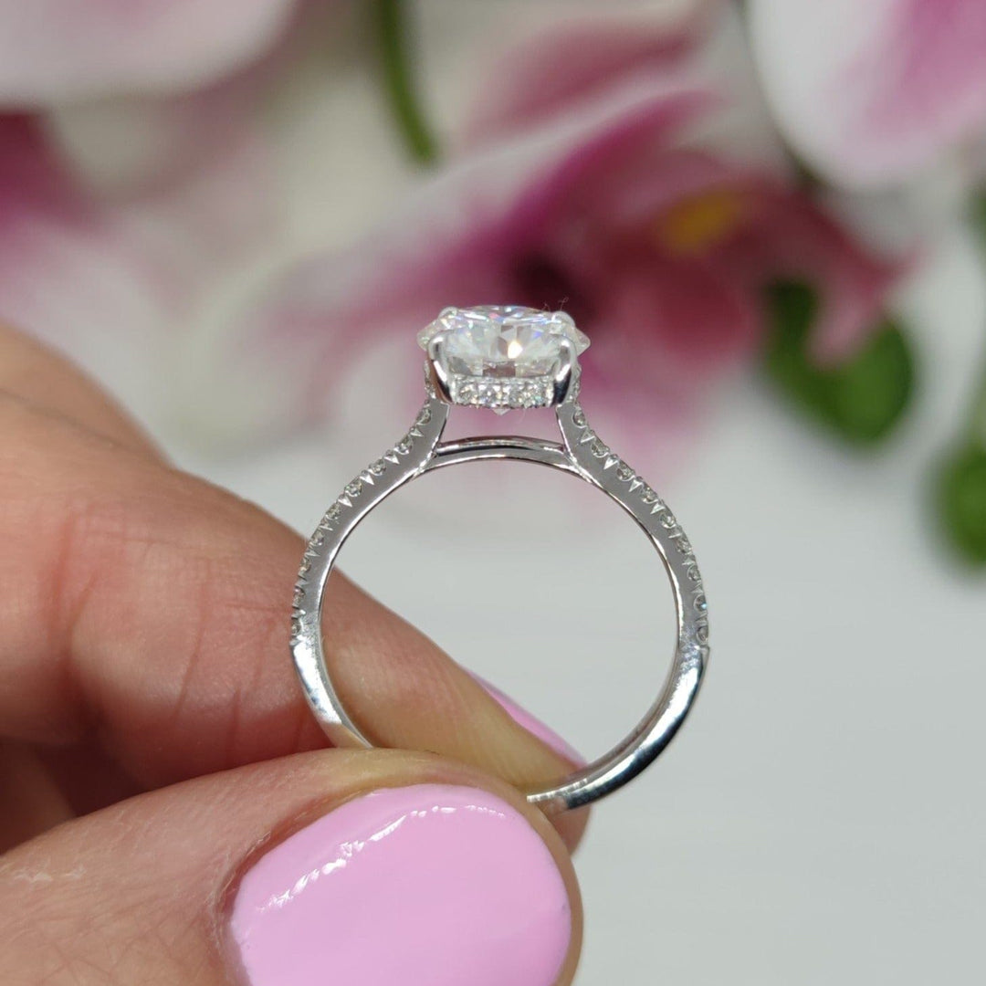 AGIDesignShop Doris Round  Moissanite Engagement Ring