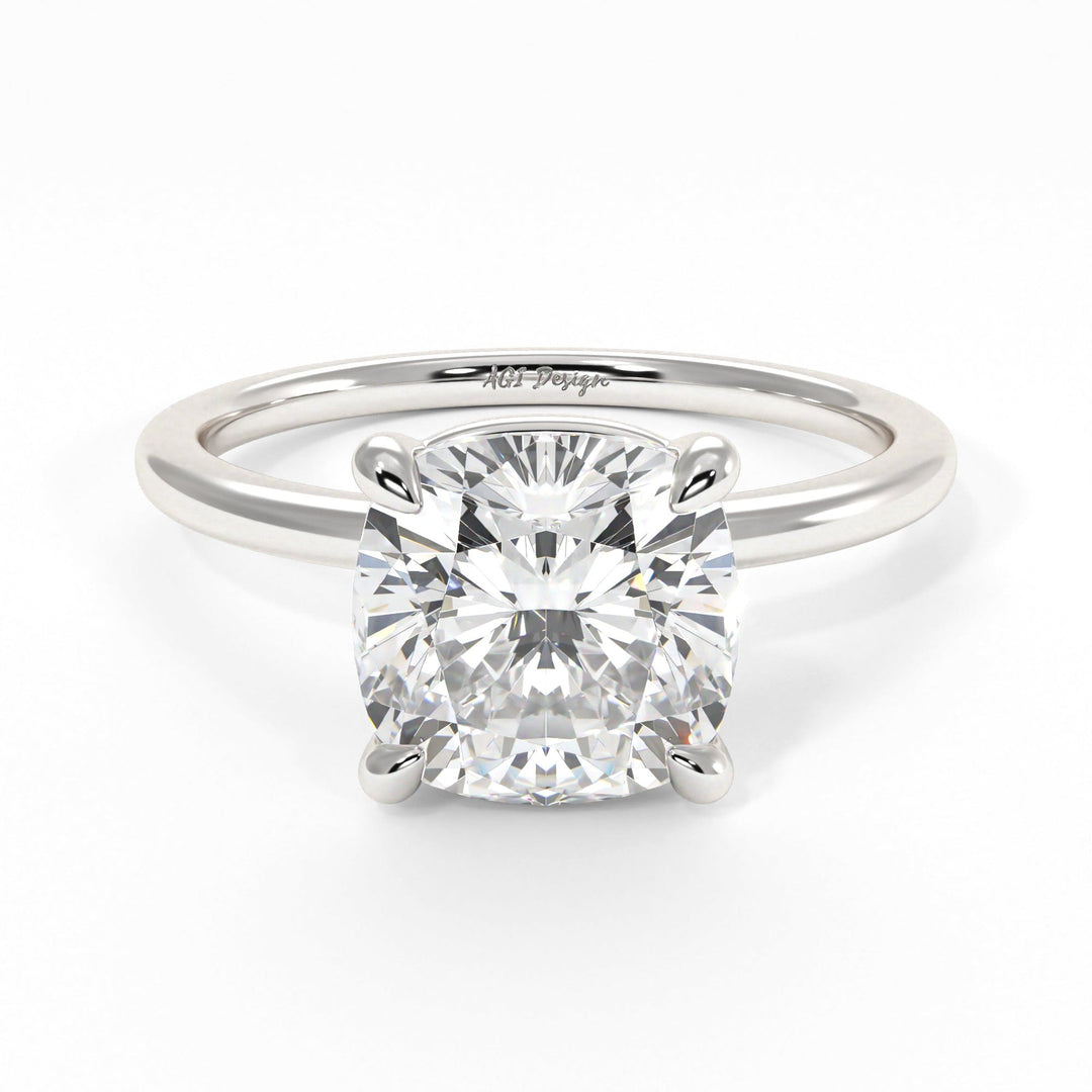 AGIDesignShop Eden Cushion Cut Moissanite Engagement Ring