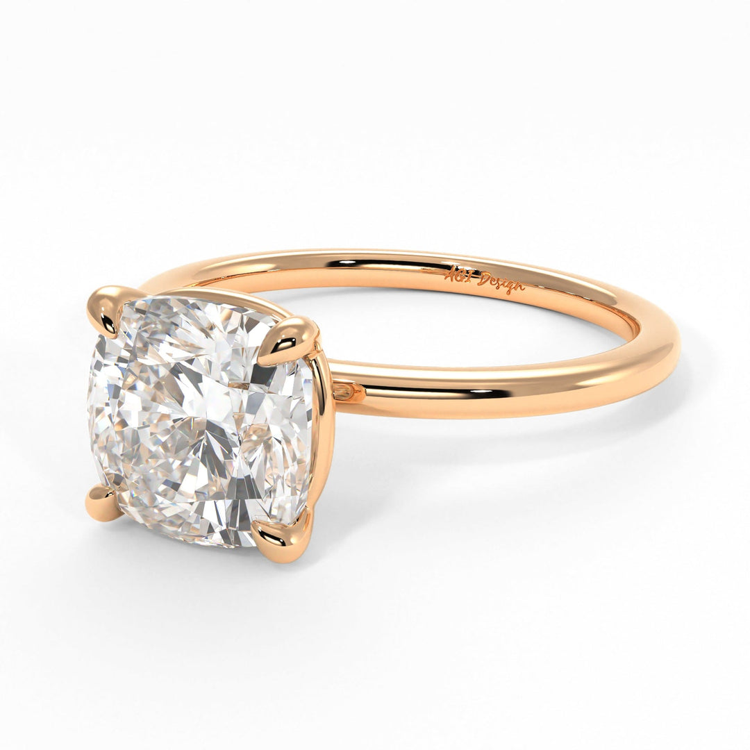 AGIDesignShop Eden Cushion Cut Moissanite Engagement Ring