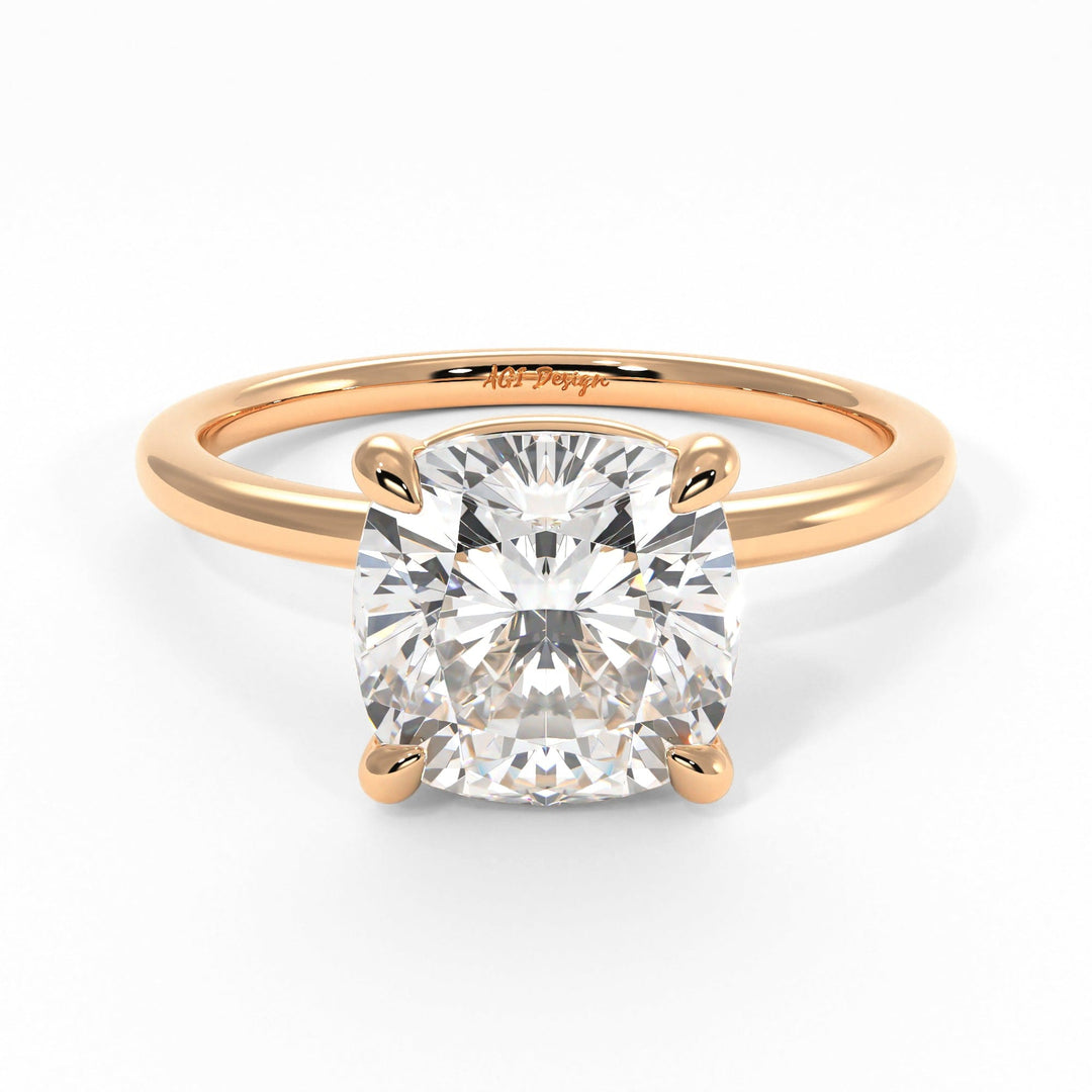 AGIDesignShop Eden Cushion Cut Moissanite Engagement Ring