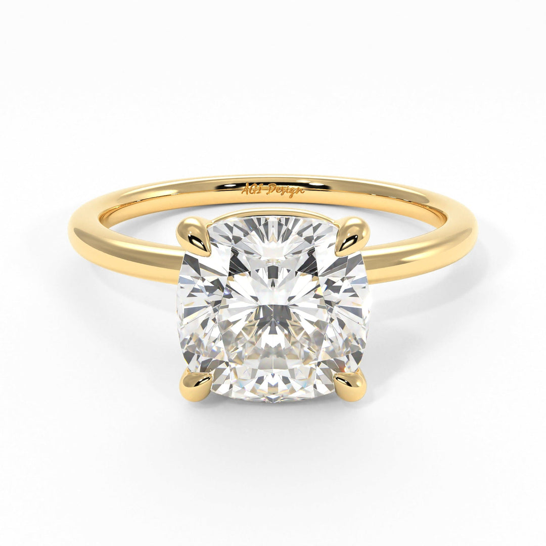 AGIDesignShop Eden Cushion Cut Moissanite Engagement Ring