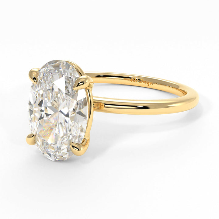 AGIDesignShop Eden Oval Moissanite  Engagement Ring