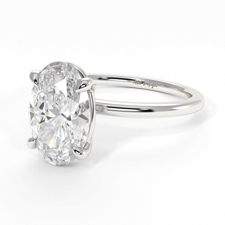 AGIDesignShop Eden Oval Moissanite  Engagement Ring