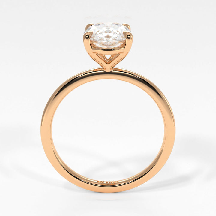 AGIDesignShop Eden Oval Moissanite  Engagement Ring