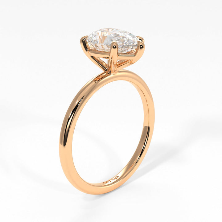 AGIDesignShop Eden Pear Shape Moissanite  Engagement Ring