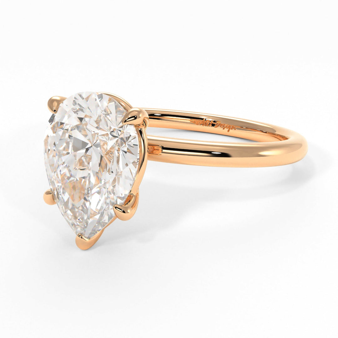 AGIDesignShop Eden Pear Shape Moissanite  Engagement Ring