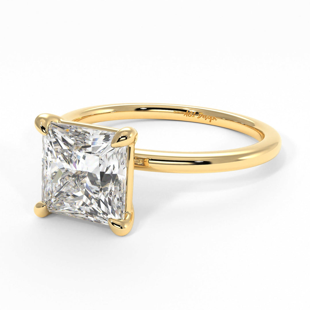 AGIDesignShop Eden Princess Cut Moissanite Engagement Ring