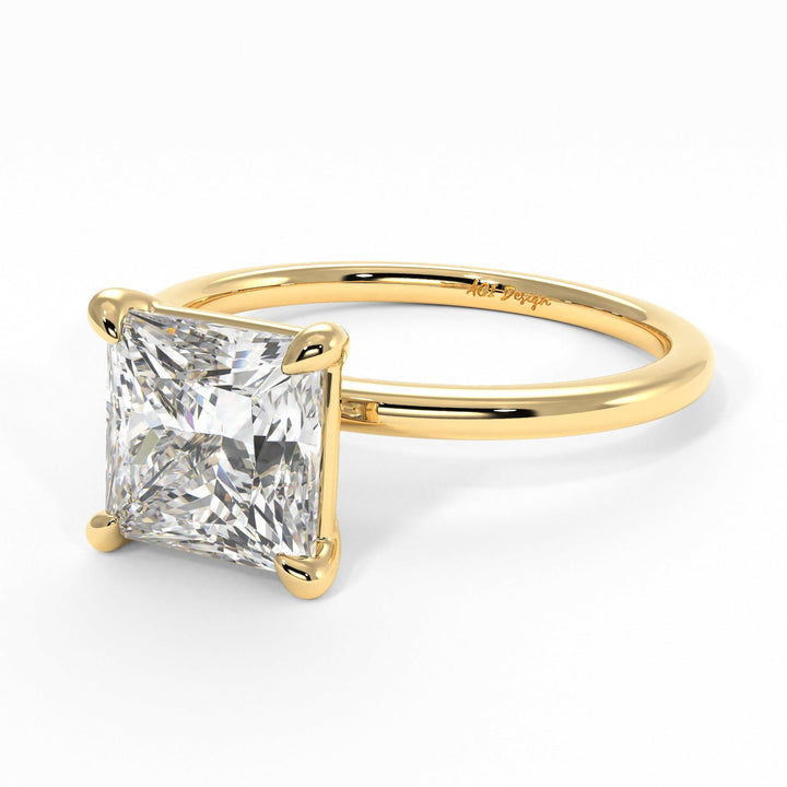 AGIDesignShop Eden Princess Cut Moissanite Engagement Ring
