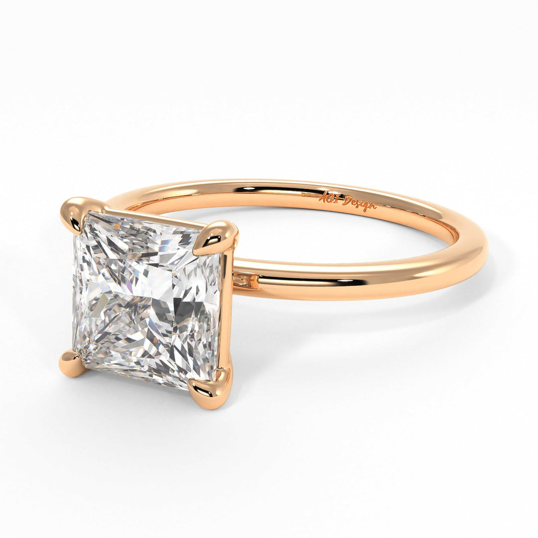 AGIDesignShop Eden Princess Cut Moissanite Engagement Ring