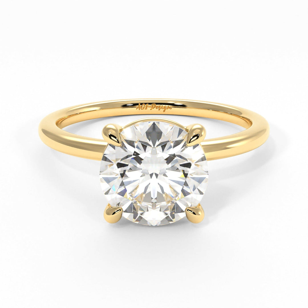 AGIDesignShop Eden Round Moissanite Engagement Ring