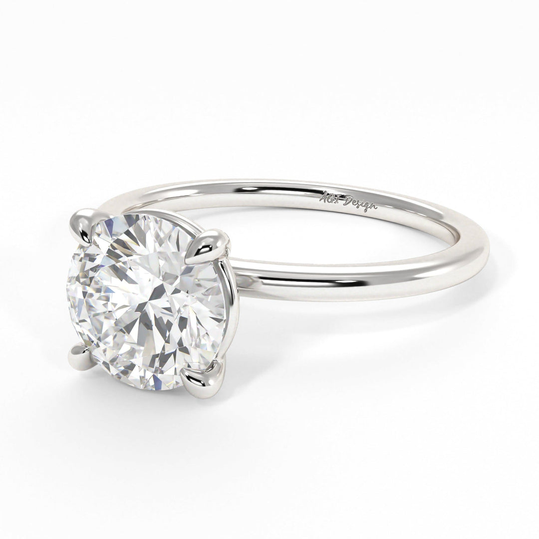 AGIDesignShop Eden Round Moissanite Engagement Ring