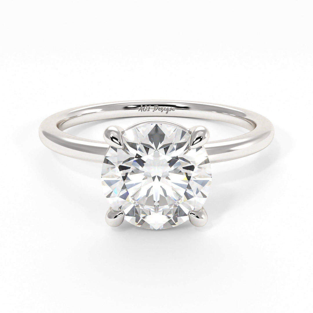 AGIDesignShop Eden Round Moissanite Engagement Ring