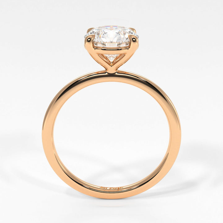 AGIDesignShop Eden Round Moissanite Engagement Ring
