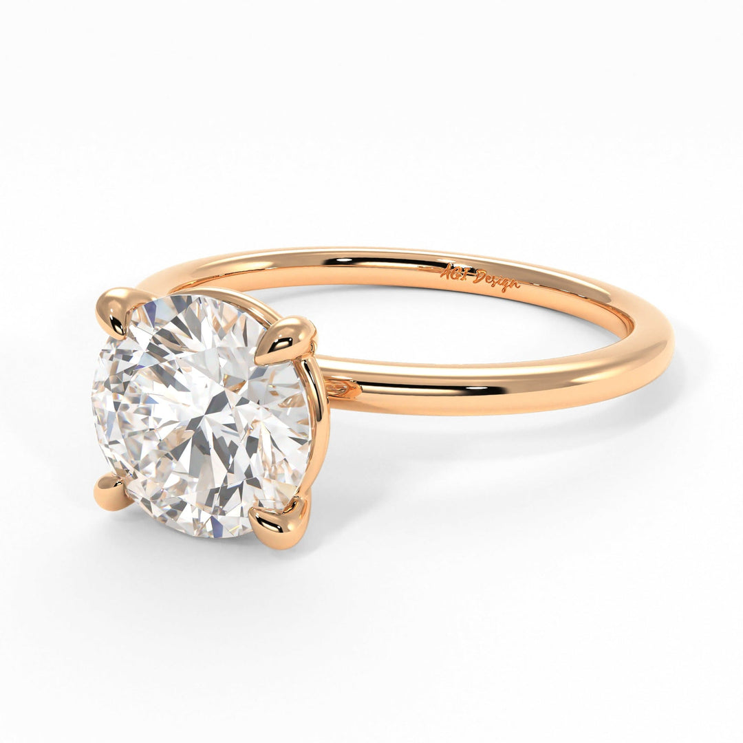 AGIDesignShop Eden Round Moissanite Engagement Ring