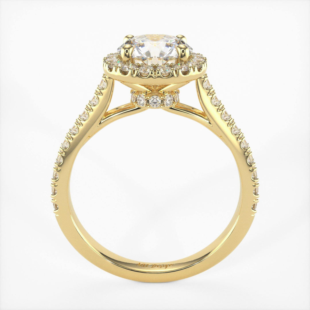 AGIDesignShop Emily Round Moissanite Engagement Ring