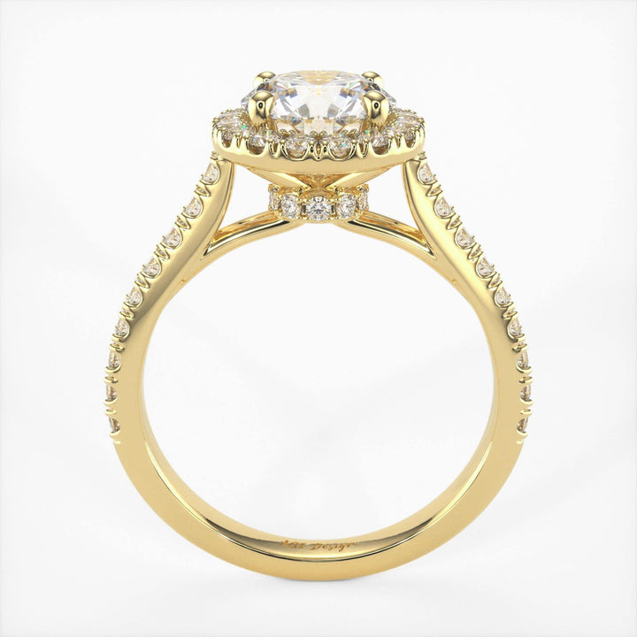 AGIDesignShop Emily Round Moissanite Engagement Ring