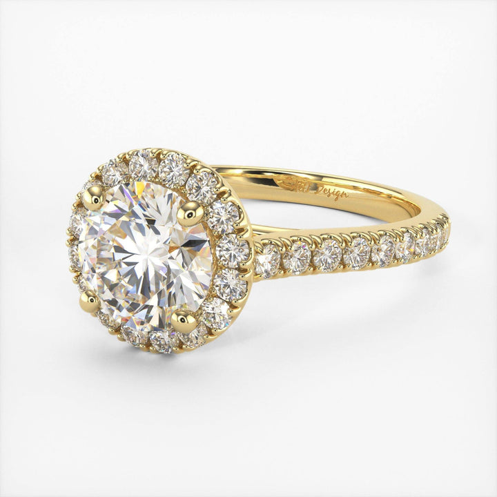 AGIDesignShop Emily Round Moissanite Engagement Ring