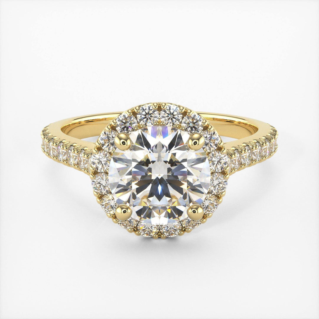 AGIDesignShop Emily Round Moissanite Engagement Ring