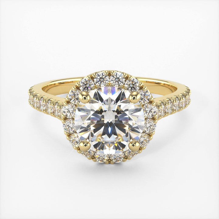 AGIDesignShop Emily Round Moissanite Engagement Ring