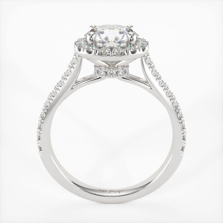 AGIDesignShop Emily Round Moissanite Engagement Ring