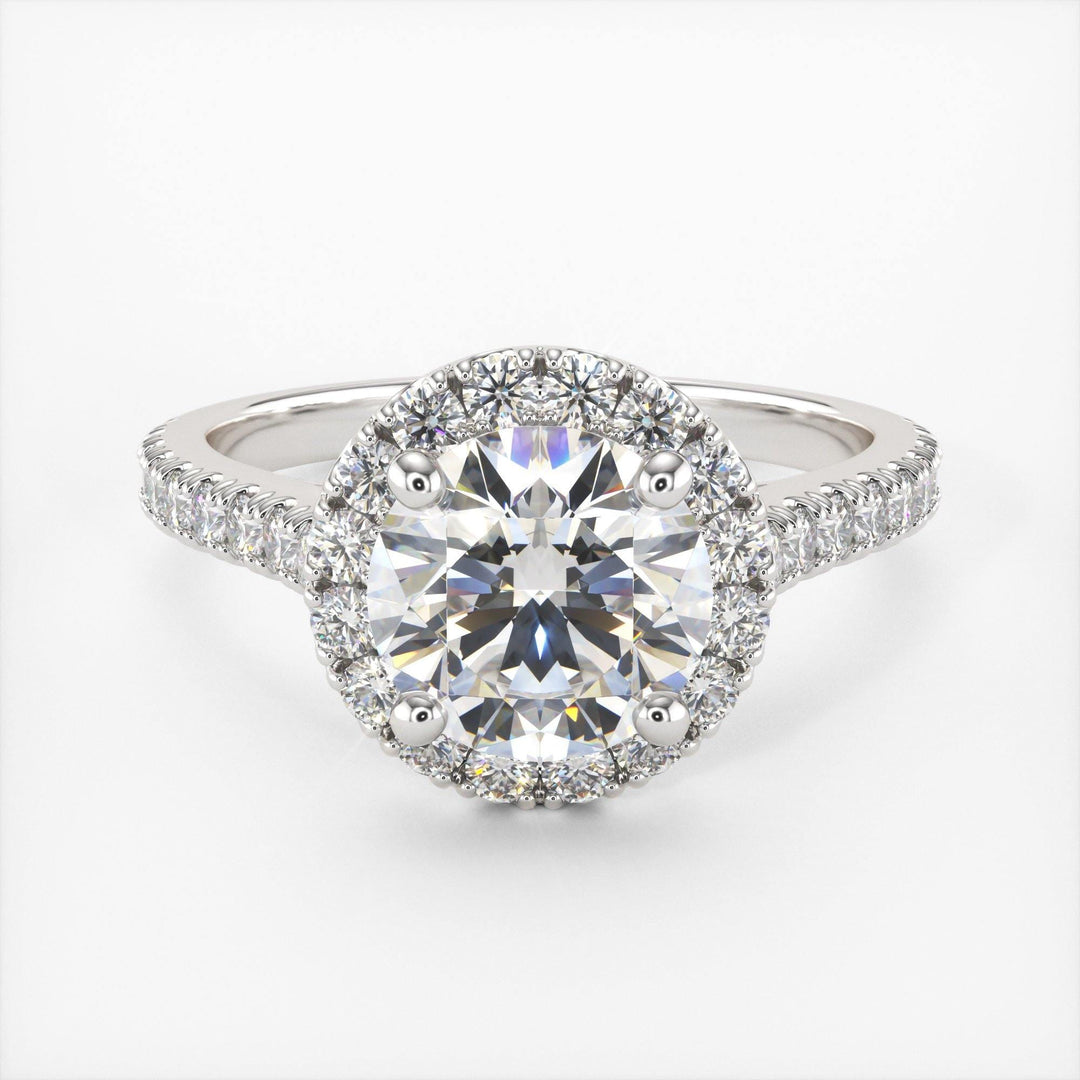 AGIDesignShop Emily Round Moissanite Engagement Ring