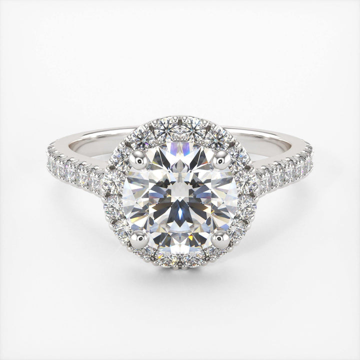 AGIDesignShop Emily Round Moissanite Engagement Ring