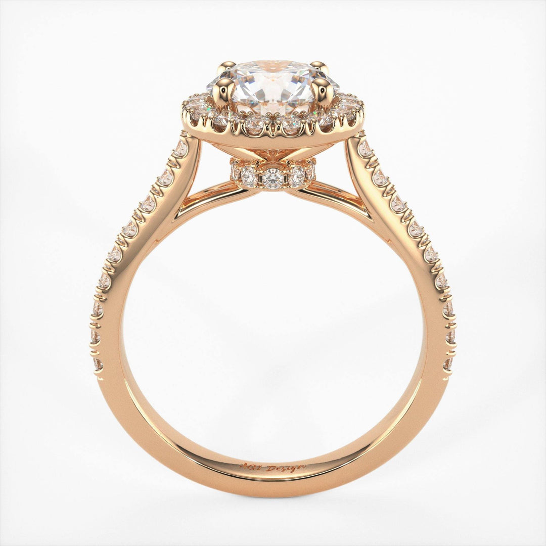 AGIDesignShop Emily Round Moissanite Engagement Ring