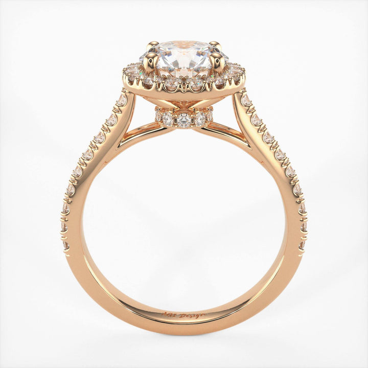 AGIDesignShop Emily Round Moissanite Engagement Ring