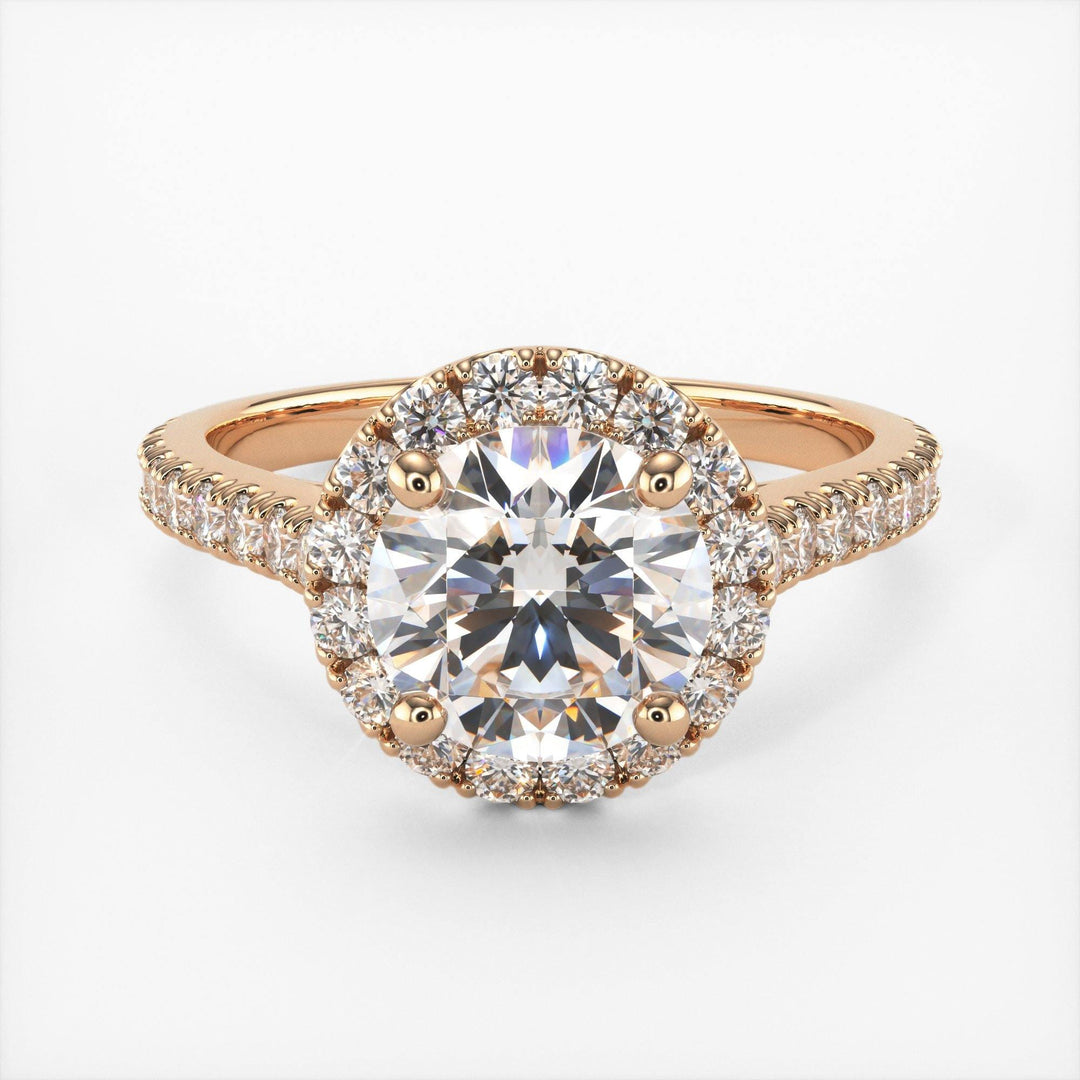 AGIDesignShop Emily Round Moissanite Engagement Ring