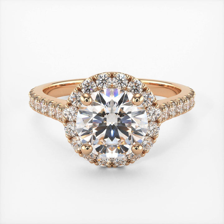 AGIDesignShop Emily Round Moissanite Engagement Ring