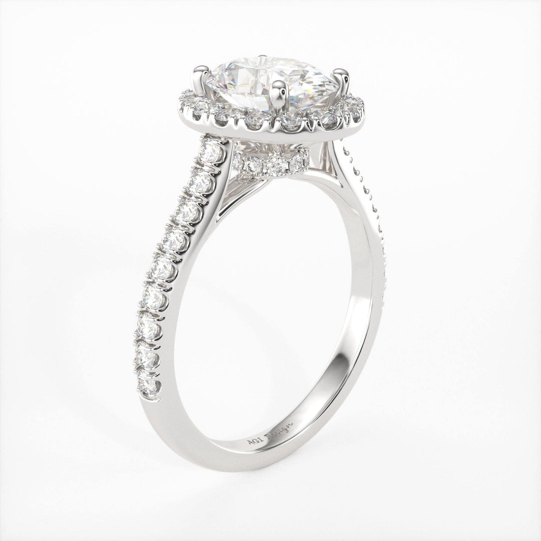 AGIDesignShop Emory Oval Moissanite  Engagement Ring