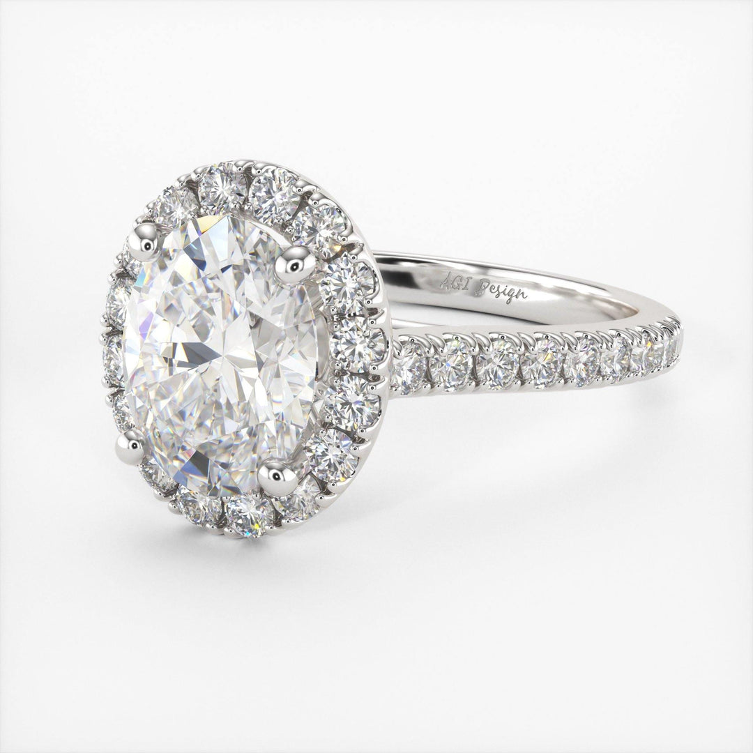 AGIDesignShop Emory Oval Moissanite  Engagement Ring