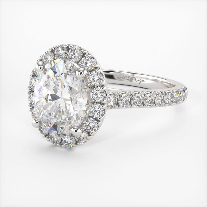 AGIDesignShop Emory Oval Moissanite  Engagement Ring