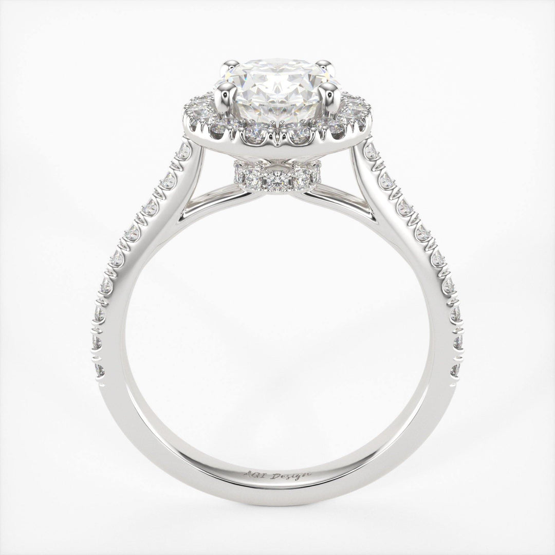 AGIDesignShop Emory Oval Moissanite  Engagement Ring