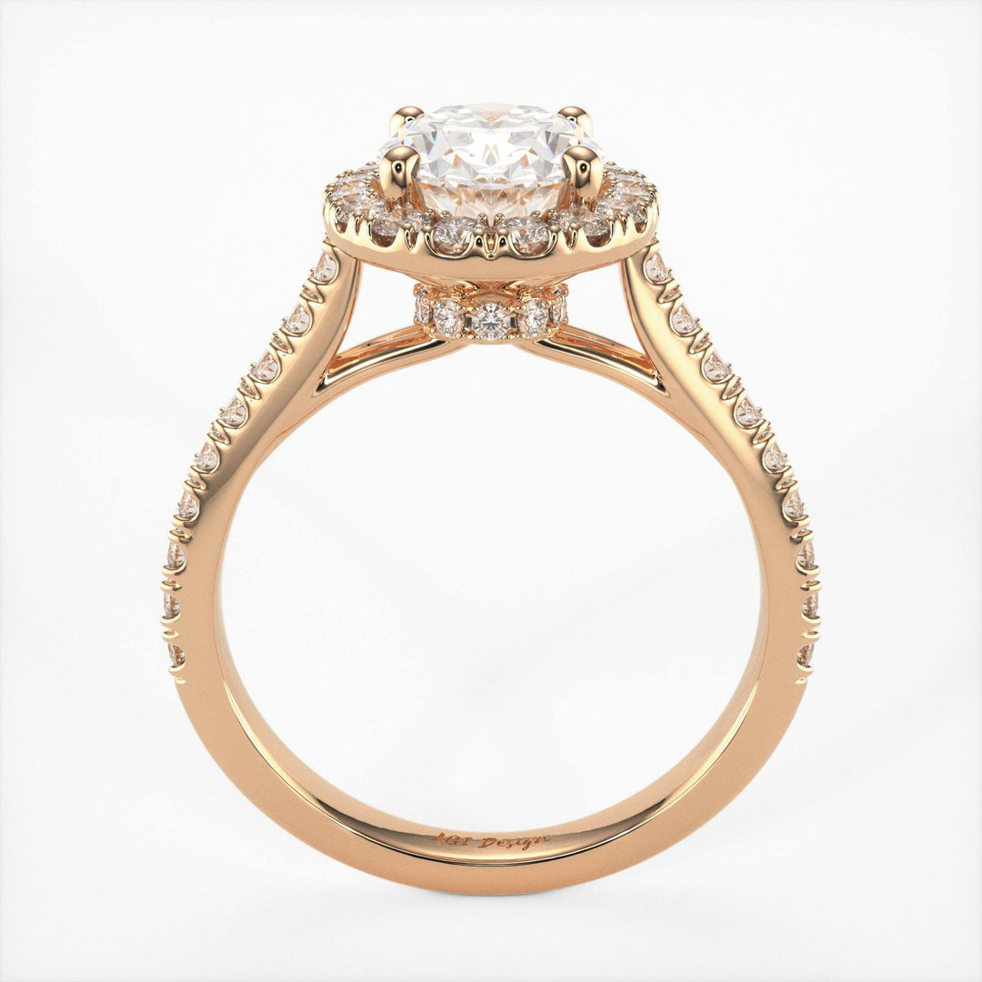AGIDesignShop Emory Oval Moissanite  Engagement Ring