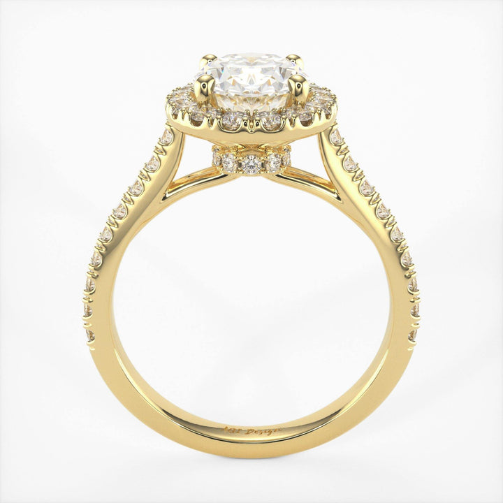 AGIDesignShop Emory Oval Moissanite  Engagement Ring
