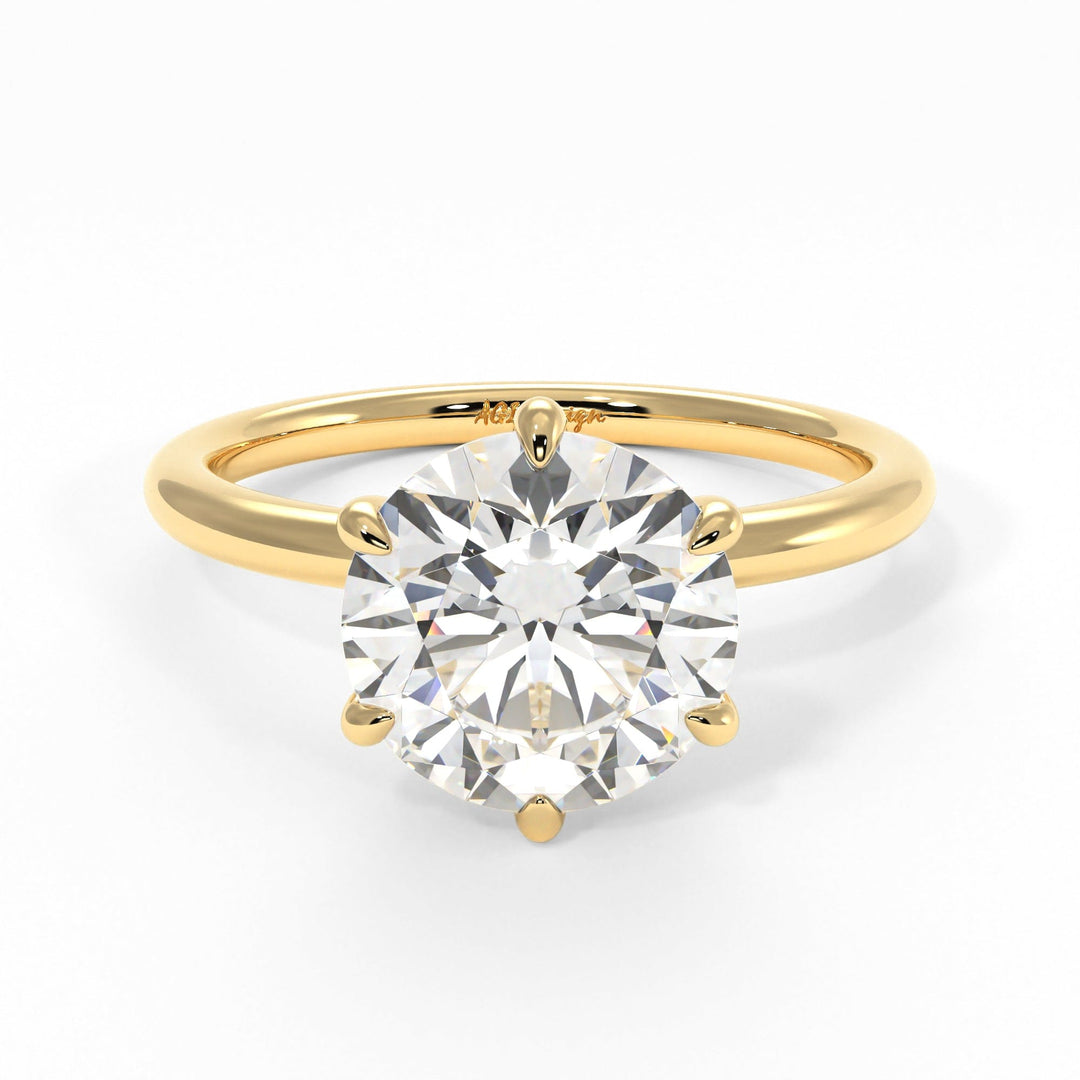 AGIDesignShop Eva Round Moissanite Engagement Ring