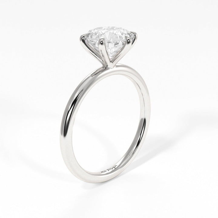 AGIDesignShop Eva Round Moissanite Engagement Ring