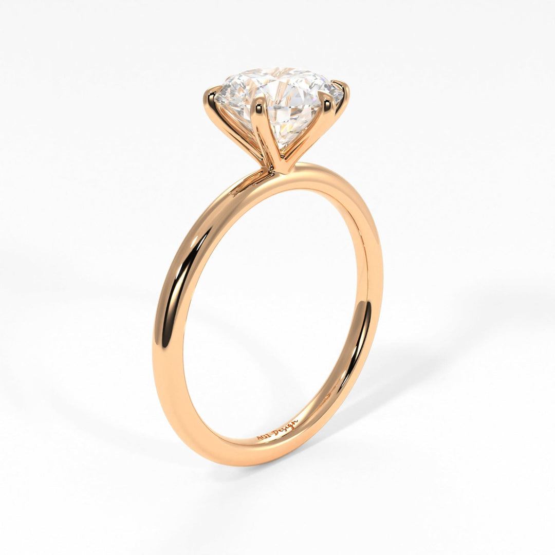 AGIDesignShop Eva Round Moissanite Engagement Ring