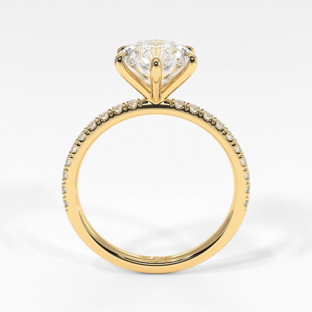 AGIDesignShop Evie Round Moissanite Engagement Ring