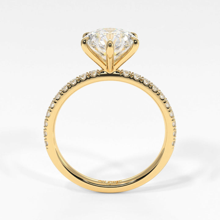 AGIDesignShop Evie Round Moissanite Engagement Ring