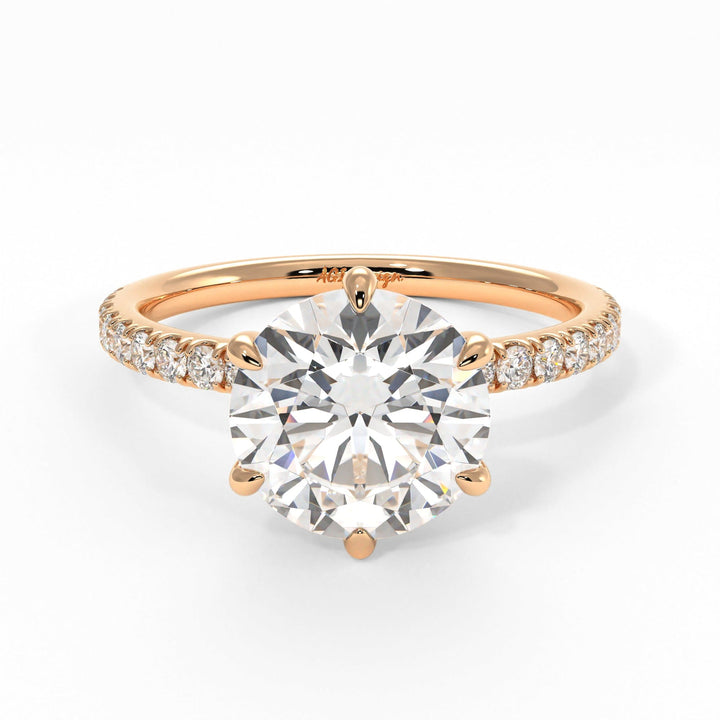 AGIDesignShop Evie Round Moissanite Engagement Ring