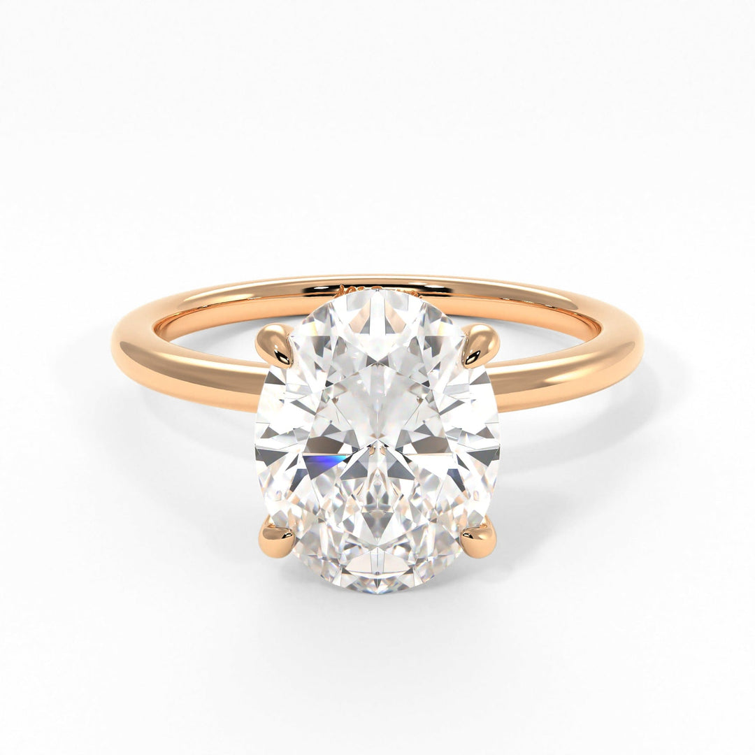AGIDesignShop Grace Oval Moissanite Collar Engagement Ring