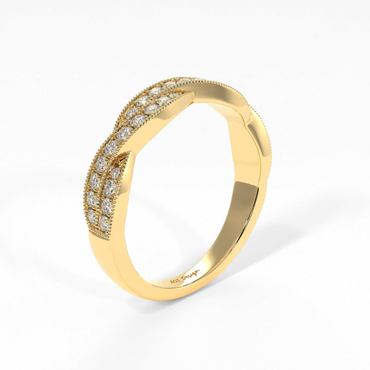 AGI Design Iris Lab-Created Diamonds Wedding Band