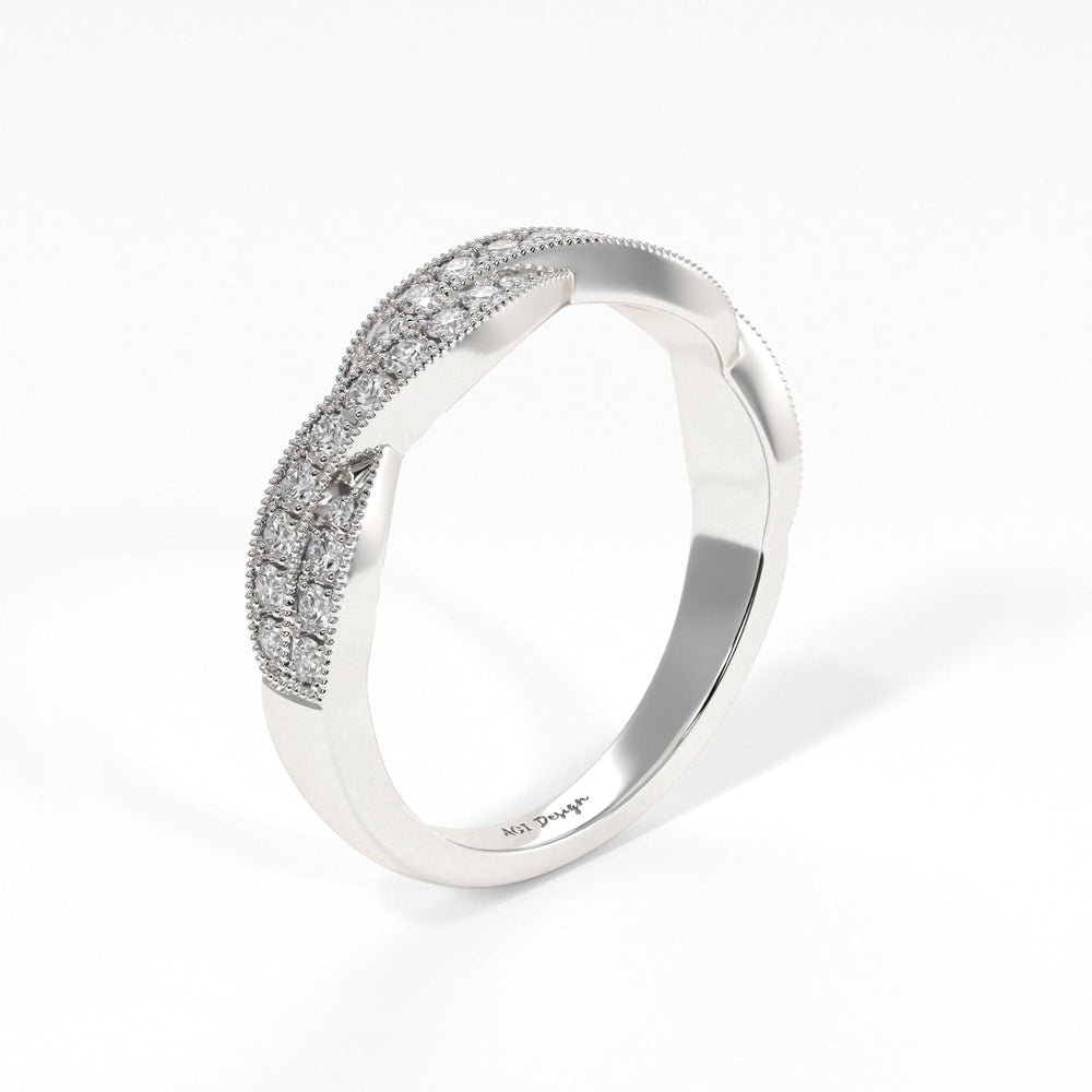 AGI Design Iris Lab-Created Diamonds Wedding Band