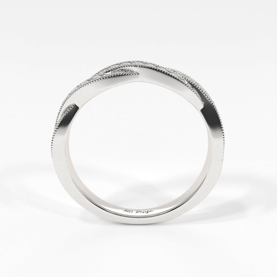 AGI Design Iris Lab-Created Diamonds Wedding Band