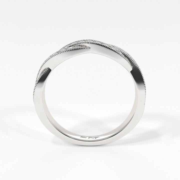 AGI Design Iris Lab-Created Diamonds Wedding Band